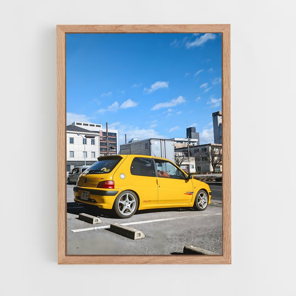 Poster Jaune Sportif – affiche Peugeot (vue 4)